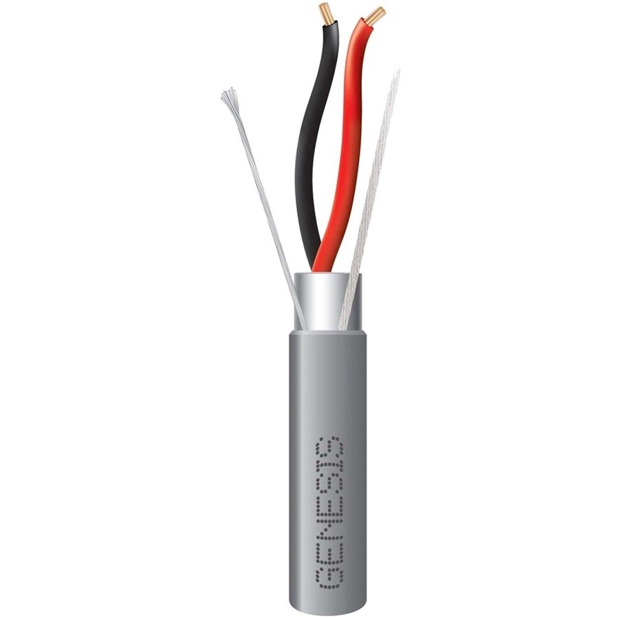 Genesis 22231009 - 14 AWG 2C STR Shielded Riser, Gray, 1000 FT. Reel