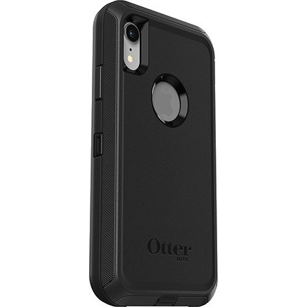 OtterBox Defender Rugged Carrying Case (Holster) Apple iPhone XR Smartphone - Black