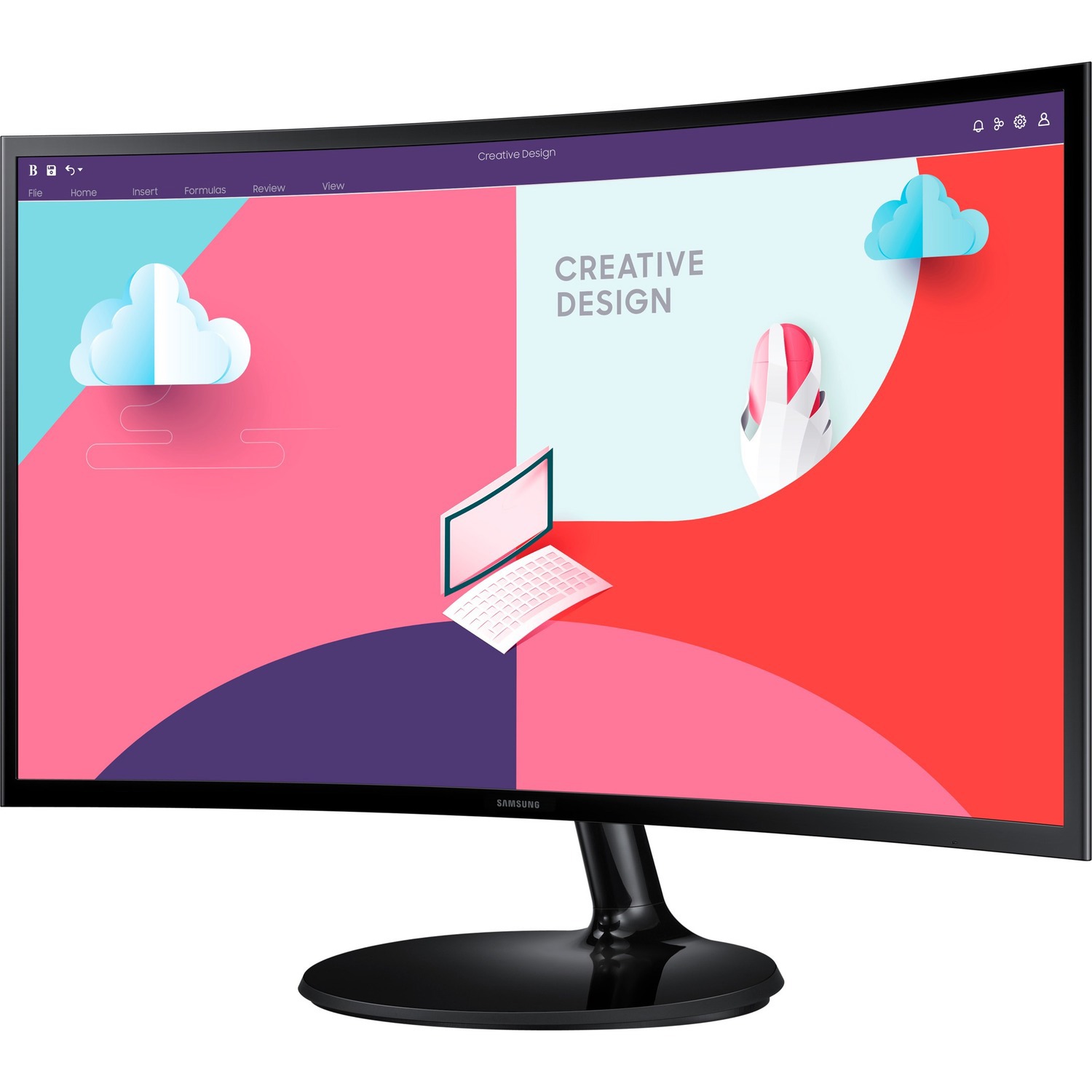 Samsung Ls24c360eau 24In Va Curved 16:9 1920X108
