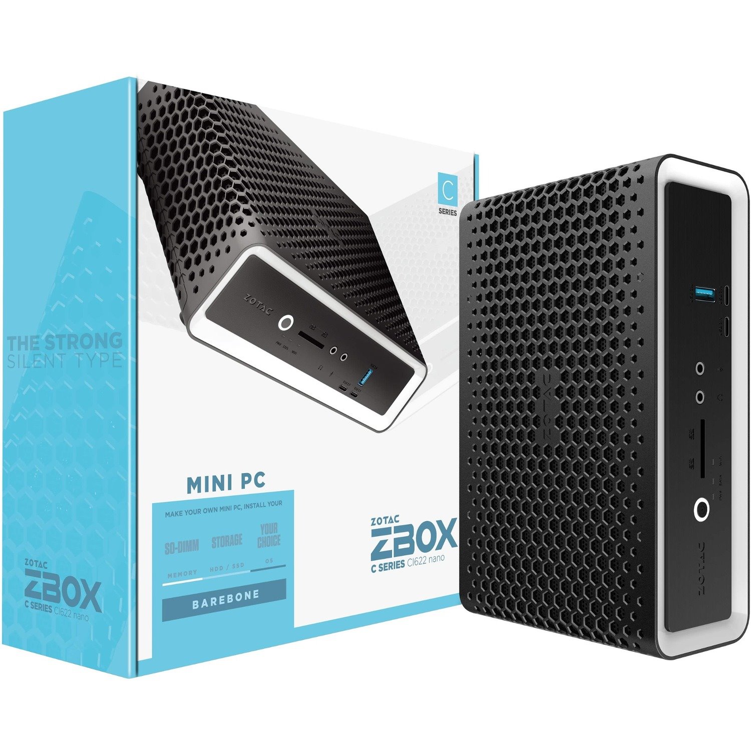 Zotac ZBOX nano CI622 Desktop Computer - Intel Core i3 10th Gen i3-10110U - Mini PC