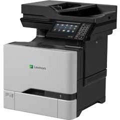 Lexmark CX725dhe Laser Multifunction Printer-Color-Copier/Fax/Scanner-50 ppm Mono/50 ppm Color Print-1200x1200 Print-Automatic Duplex Print-150000 Pages Monthly-650 sheets Input-Color Scanner-600 Optical Scan-Color Fax-Gigabit Ethernet