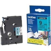 Brother TZE-521 - 9MM BLACK ON BLUE TZ TAPE