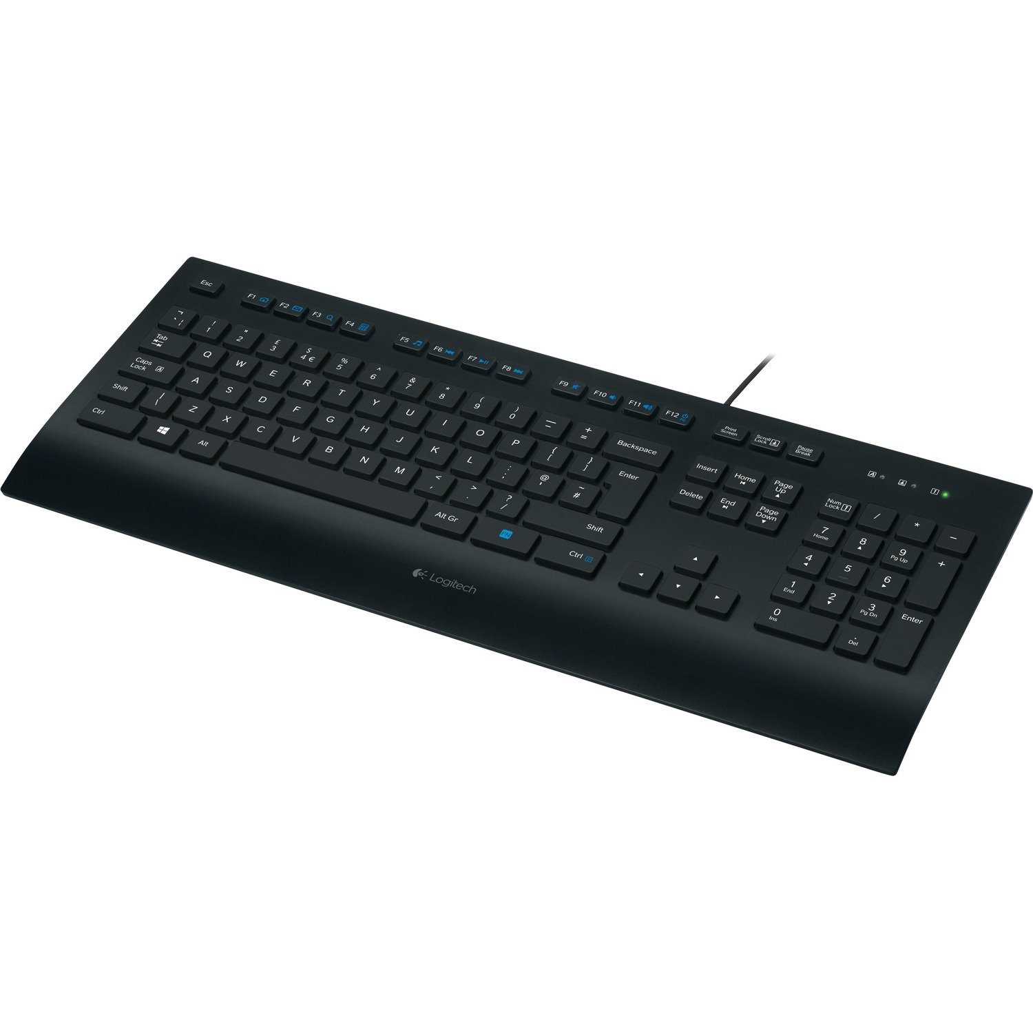 Logitech K280E Keyboard - Cable Connectivity - USB Interface - German - Black