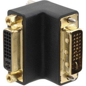 Kramer DVI-I (F) to DVI-I (M) Right-Angle Adapter