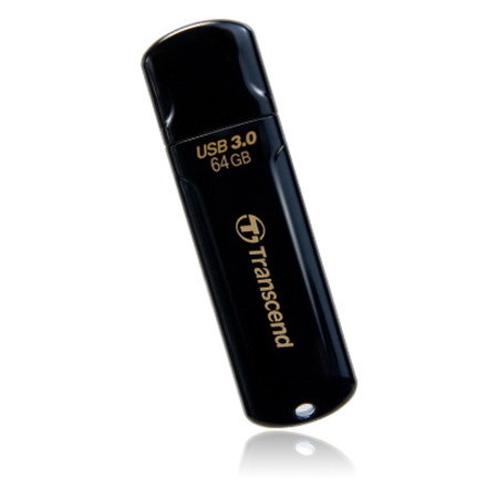 Transcend JetFlash 700 700 64 GB USB 3.0 Flash Drive - Black