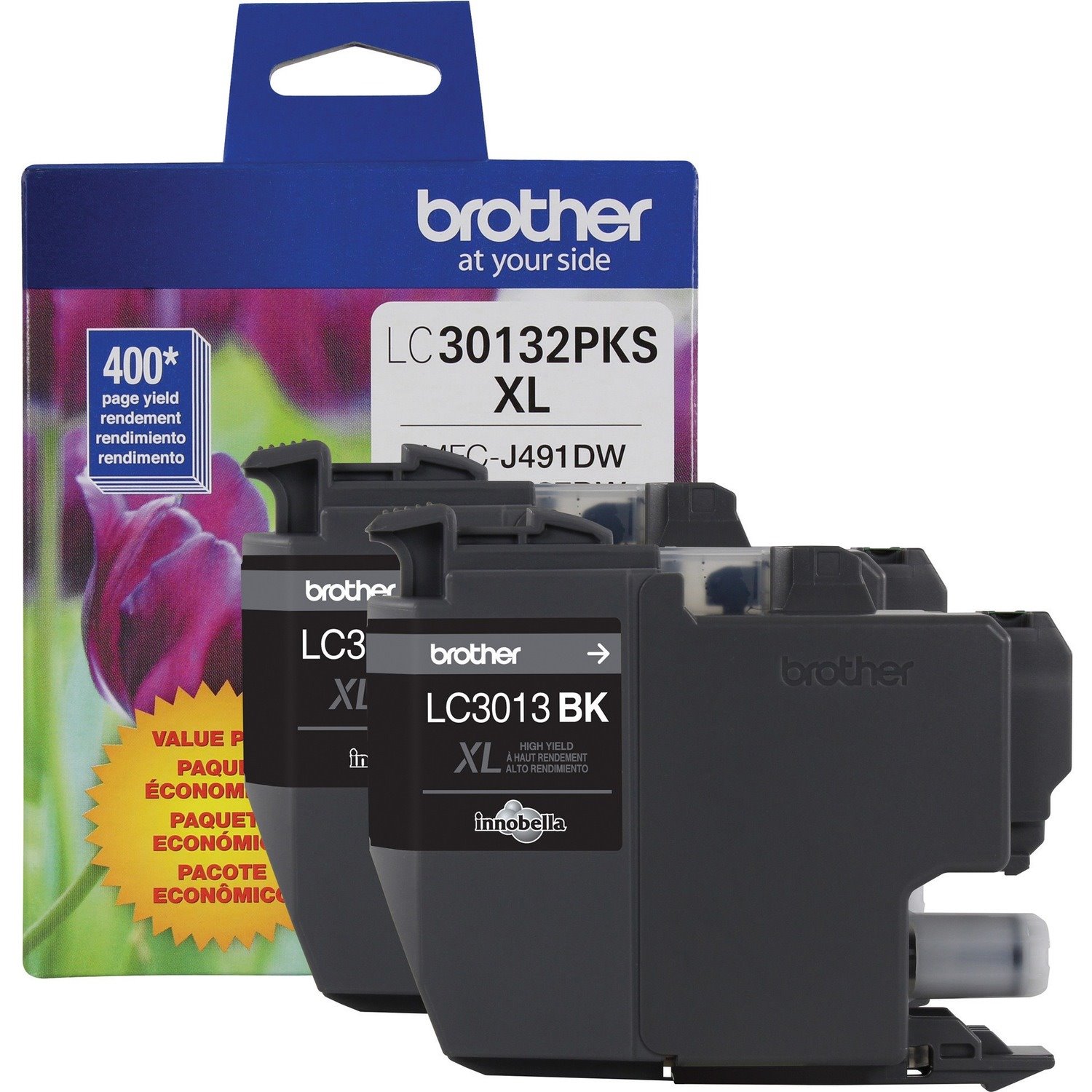 Brother LC30132PKS Original High Yield Inkjet Ink Cartridge - Black - 2 / Pack