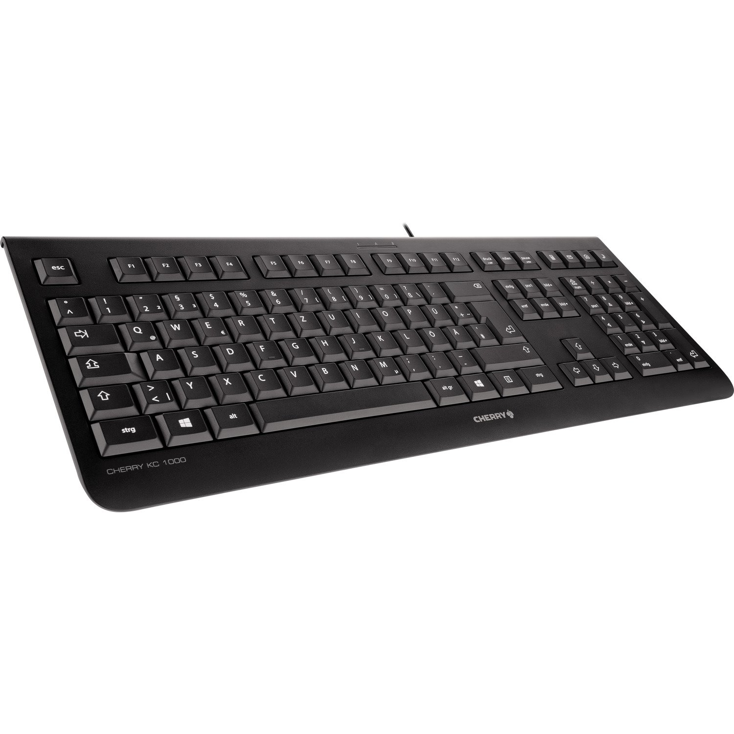 CHERRY Keyboard - Cable Connectivity - USB Interface - Switzerland - Black