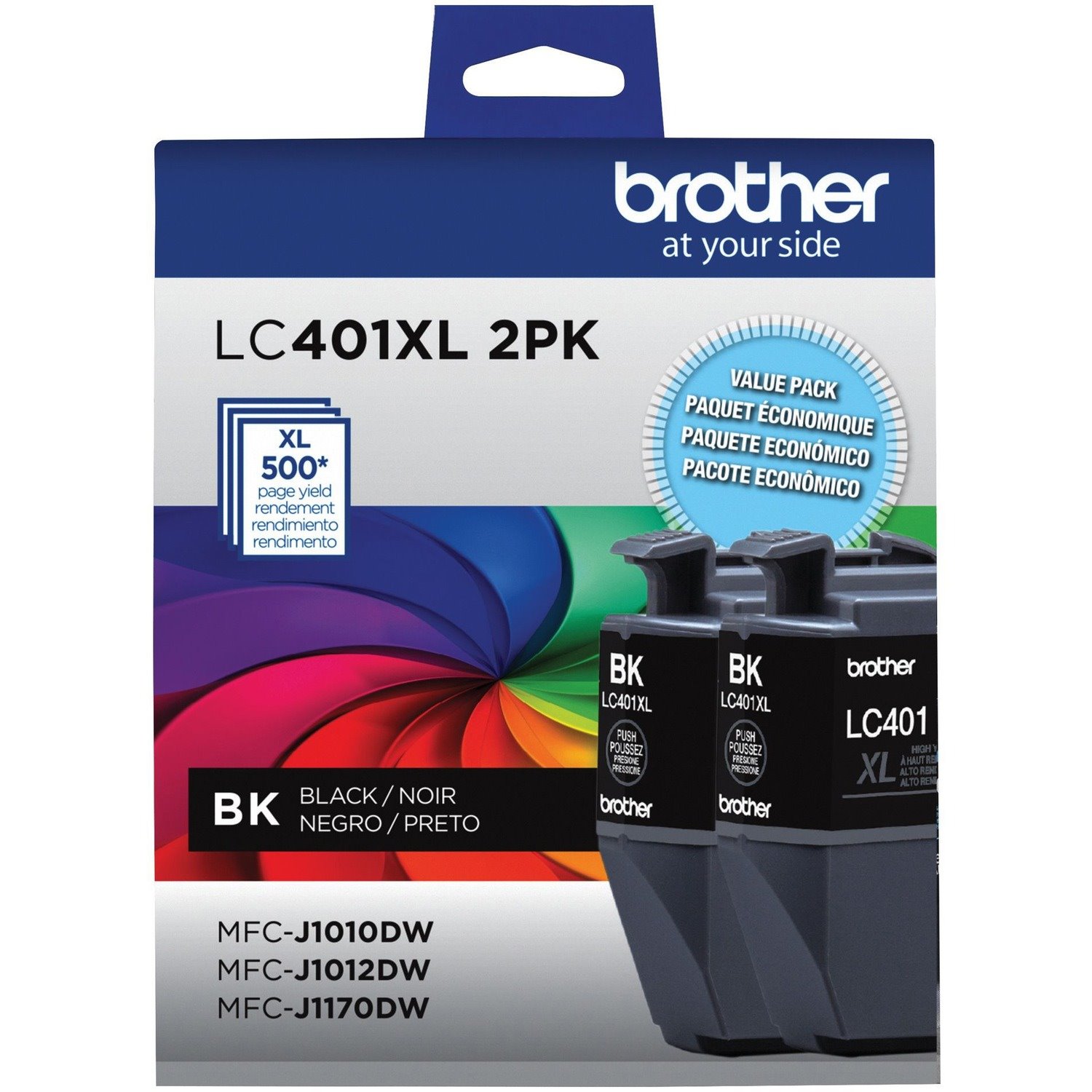 Brother LC401XL2PKS Original High Yield Inkjet Ink Cartridge - Black - 2 / Pack