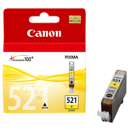 Canon CLI-521Y Original Inkjet Ink Cartridge - Yellow - 1 Pack