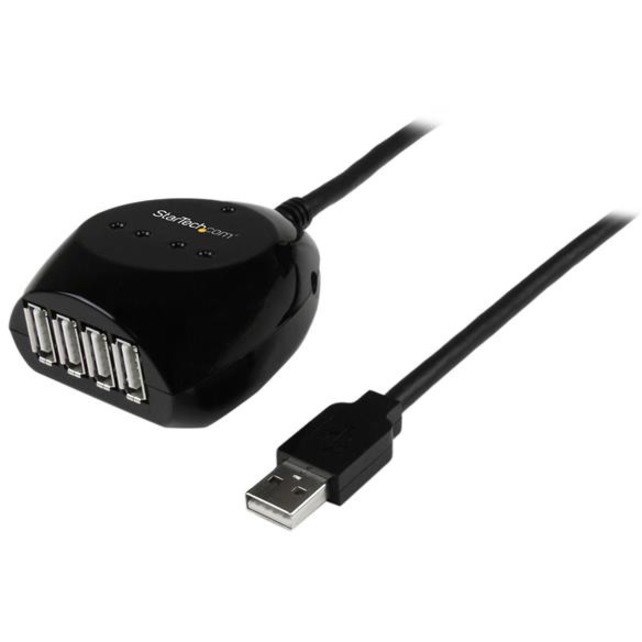 StarTech.com 15m USB 2.0 Active Cable with 4 Port Hub