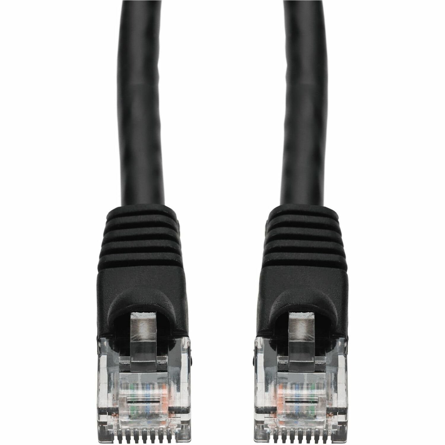 AddOn 75ft Black CAT 6 PVC Ethernet Cable Snagless Bubble Boot RJ-45 M/M