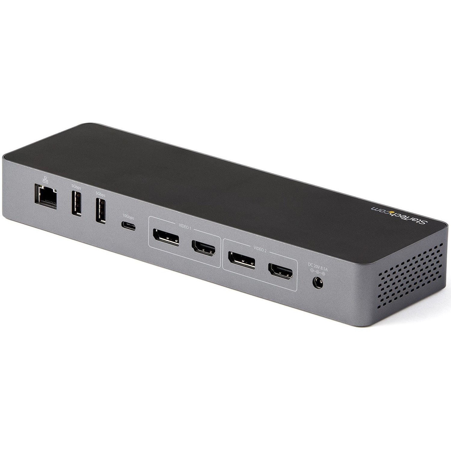 StarTech.com Thunderbolt 3 Dock w/USB-C Host Compatibility - Dual 4K 60Hz DP 1.4 or HDMI TB3/USB-C Docking Station - 1x 8K - 96W PD/5xUSB