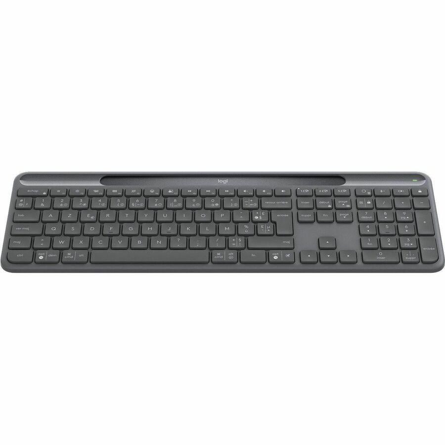 Logitech Signature Slim Solar+ K980 Toetsenbord - Full-size - Draadloos Verbinding - USB Type C Interface - Frans - AZERTY indeling - Grafiet