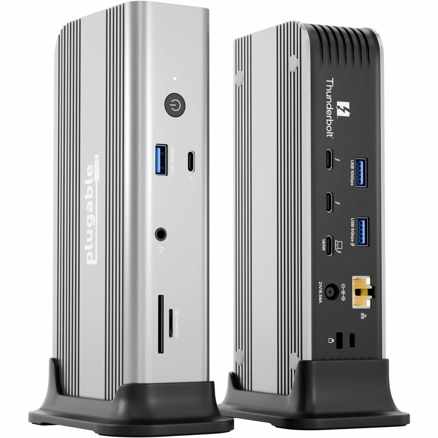 Plugable Thunderbolt 5 Dock - 140W Power Delivery, Up to Dual 6K@60Hz for Mac, Up to Dual 8K for Windows
