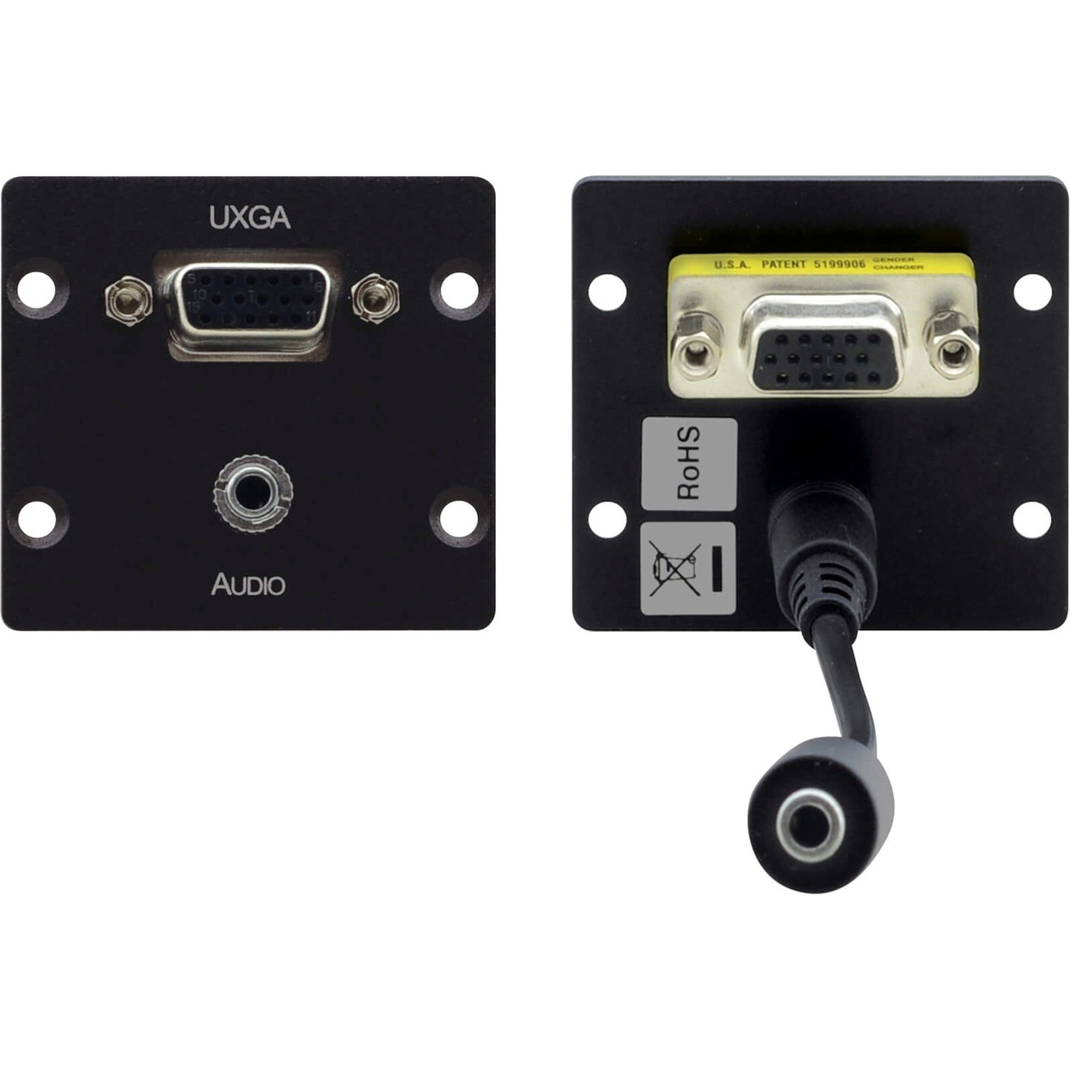 Kramer Wall Plate Insert - 15-pin HD & 3.5mm Stereo Audio