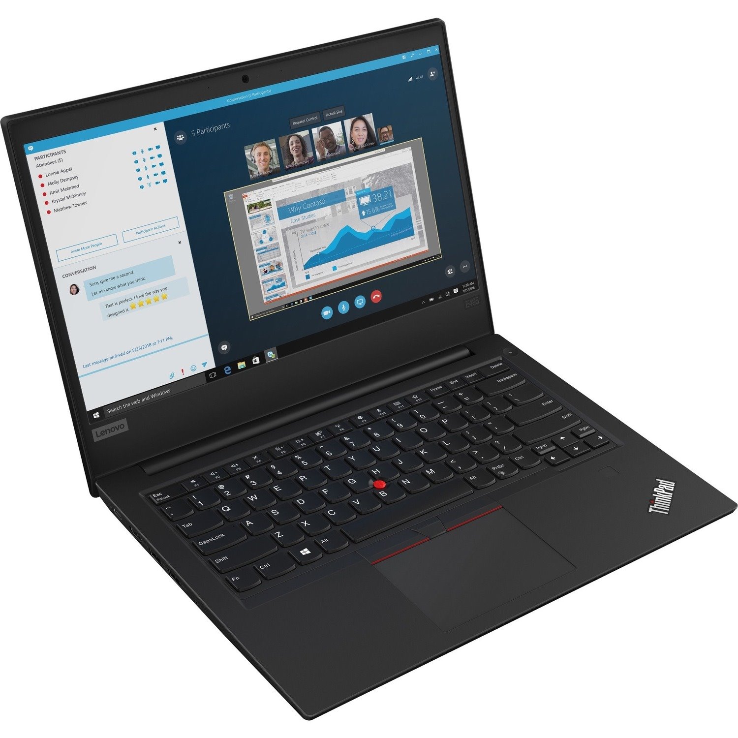 Lenovo ThinkPad E495 20NE0002US 14" Notebook - AMD Ryzen 5 3500U - 8 GB - 256 GB SSD - English (US) Keyboard - Glossy Black