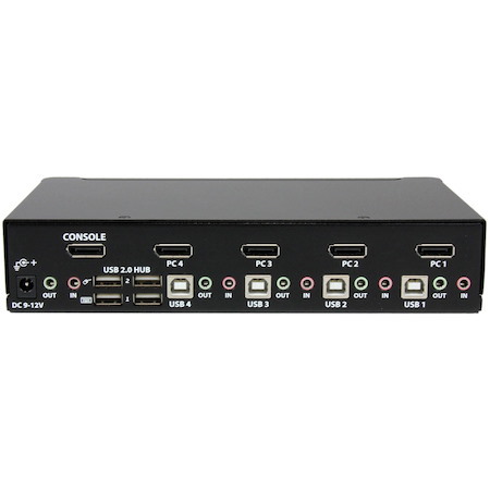 StarTech.com 4 Port USB DisplayPort KVM Switch with Audio