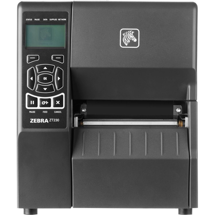 Zebra ZT230 Industrial Direct Thermal Printer - Monochrome - Label Print - USB - Serial - With Cutter