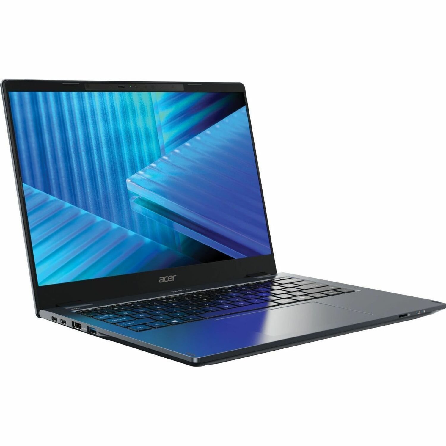 Acer TravelMate P4 Spin 14 P414RN-55-TCO TMP414RN-55-TCO-53PK 35.6 cm (14") Touchscreen Convertible 2 in 1 Notebook - WQXGA+ - Intel Core Ultra 5 225U - 16 GB - 512 GB SSD - Nordic Keyboard - Blue