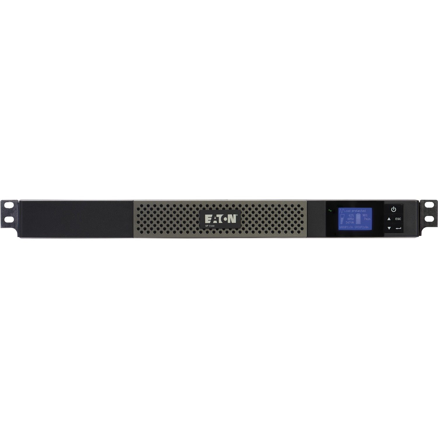 Eaton 5P 1440VA 1100W 120V Line-Interactive UPS, 5-15P, 5x 5-15R Outlets, True Sine Wave, Cybersecure Network Card Option, 1U