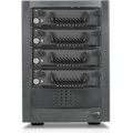 RAIDage JAGE5BT4HD-TG Drive Enclosure 12Gb/s SAS, SATA/600 - Mini-SAS HD Host Interface Tower - Black