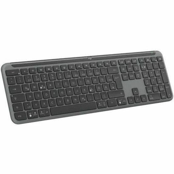 Logitech Signature Slim K950 Keyboard - Wireless Connectivity - USB Type A Interface - English (US) - QWERTY Layout - Graphite