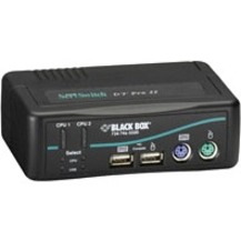 Black Box DT Pro II Desktop KVM Switch - VGA, USB or PS/2, Audio, 2-Port