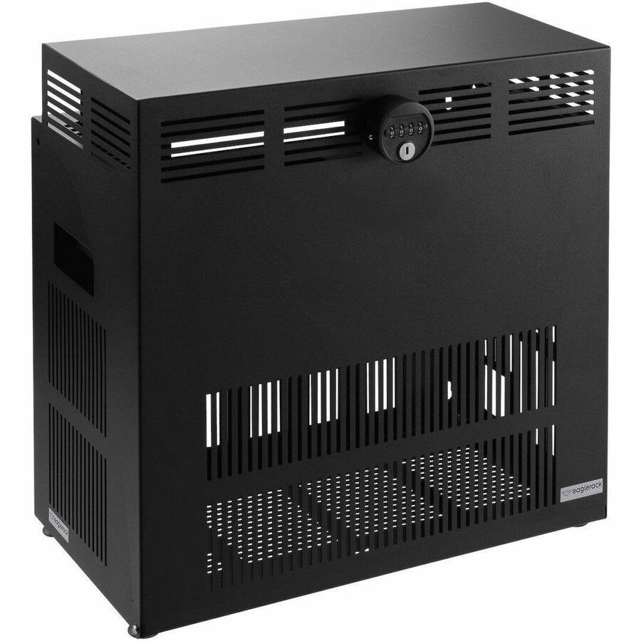 RACKMOUNT.IT EagleRack Mounting Enclosure for UPS, Firewall, Switch, Power Supply, Network Equipment, Patch Panel - Jet Black
