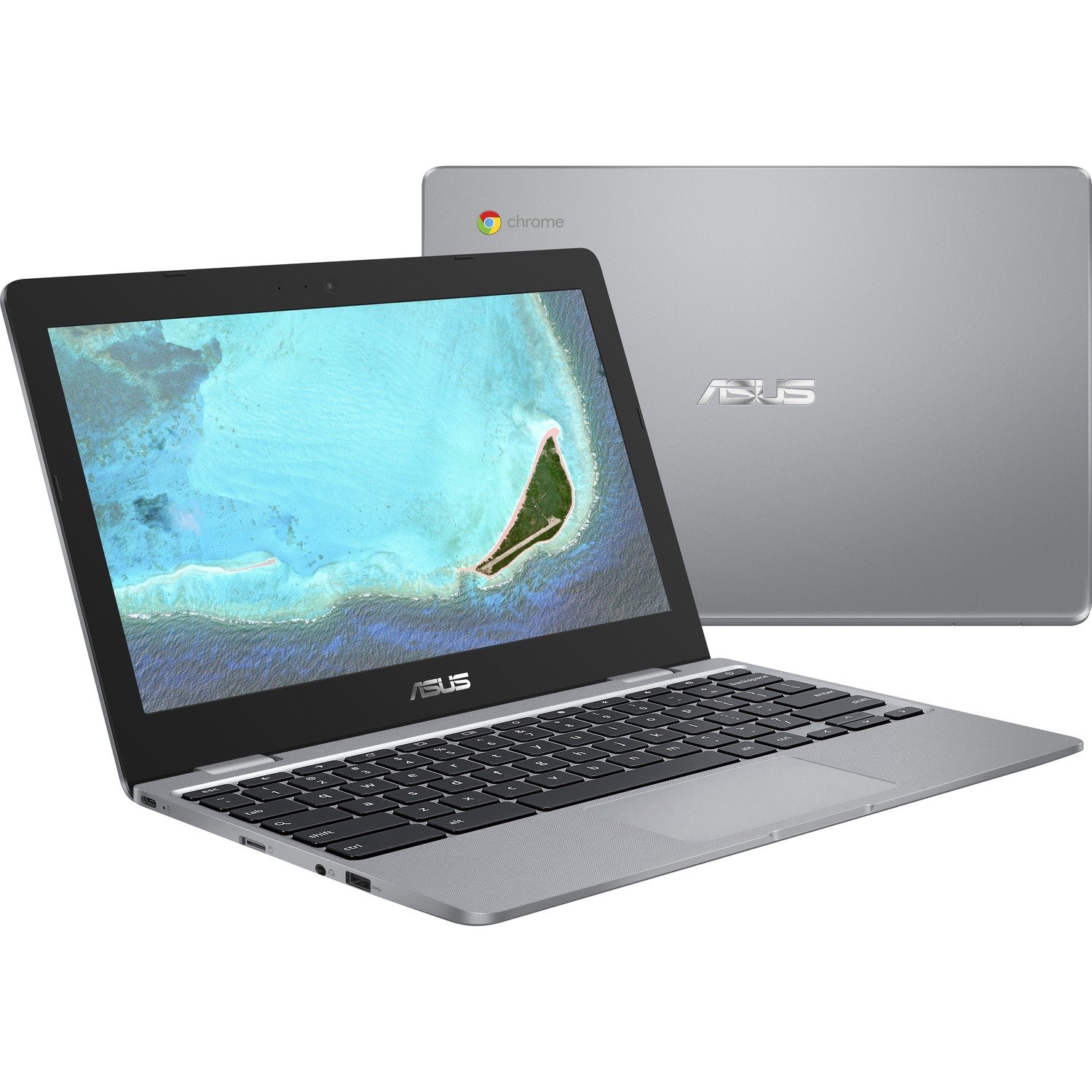 Asus Chromebook 12 C223 C223NA-DH02 11.6" Chromebook - HD - Intel Celeron N3350 - 4 GB - 32 GB Flash Memory - Gray