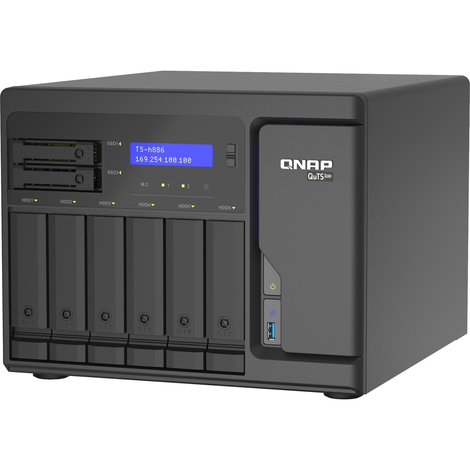 QNAP Cost-effective Intel Xeon D desktop QuTS Hero NAS with Quad-port 2.5GbE