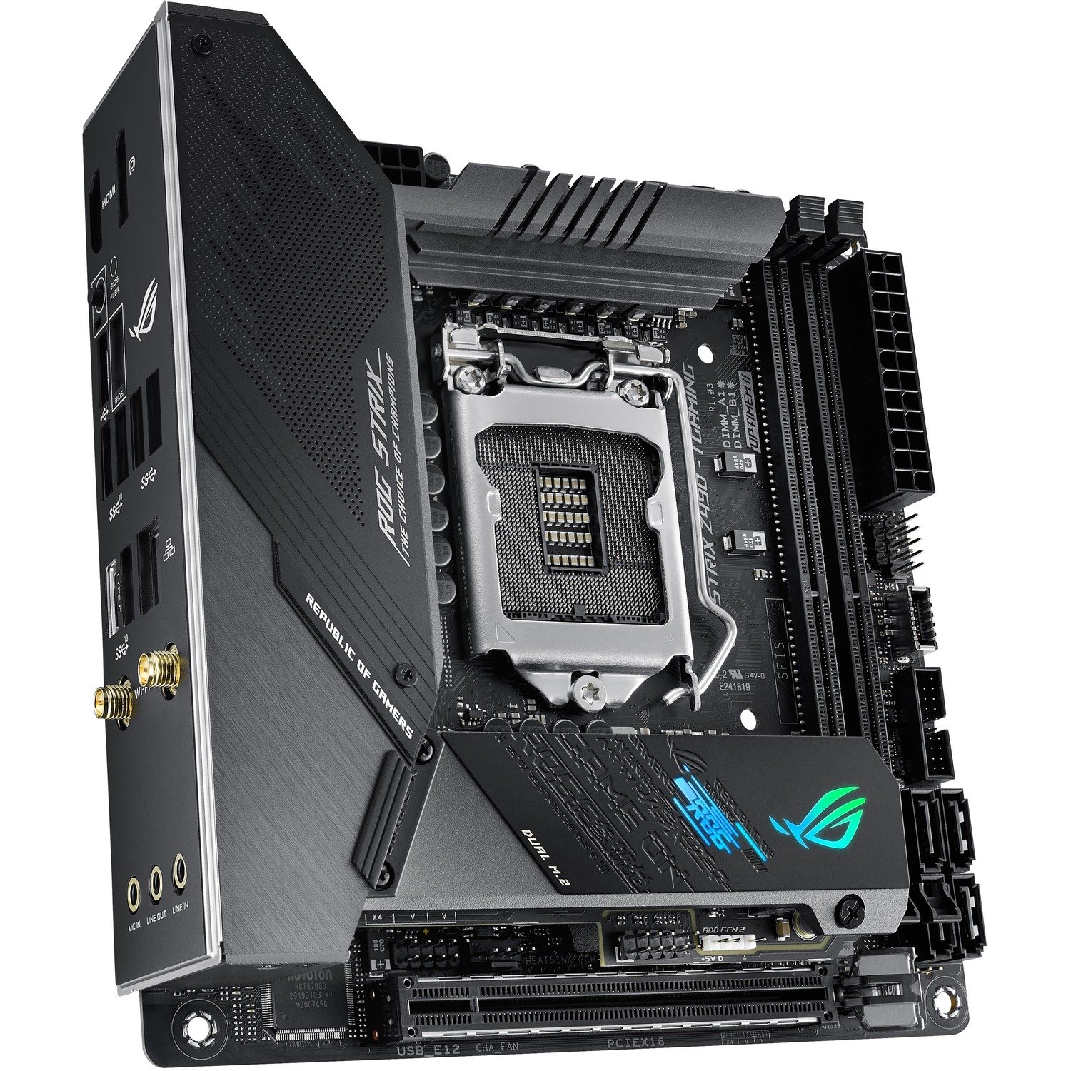 Asus ROG Strix Z490-I GAMING Desktop Motherboard - Intel Z490 Chipset - Socket LGA-1200 - Intel Optane Memory Ready - Mini ITX