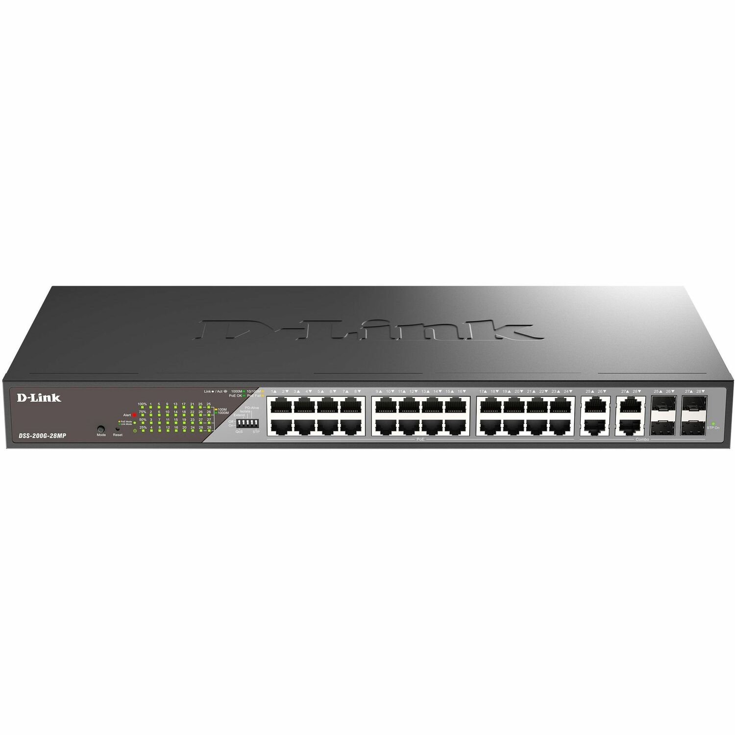 D-Link DSS-200G DSS-200G-28MP 28 Ports Ethernet Switch - Gigabit Ethernet - 10/100/1000Base-T, 1000Base-X