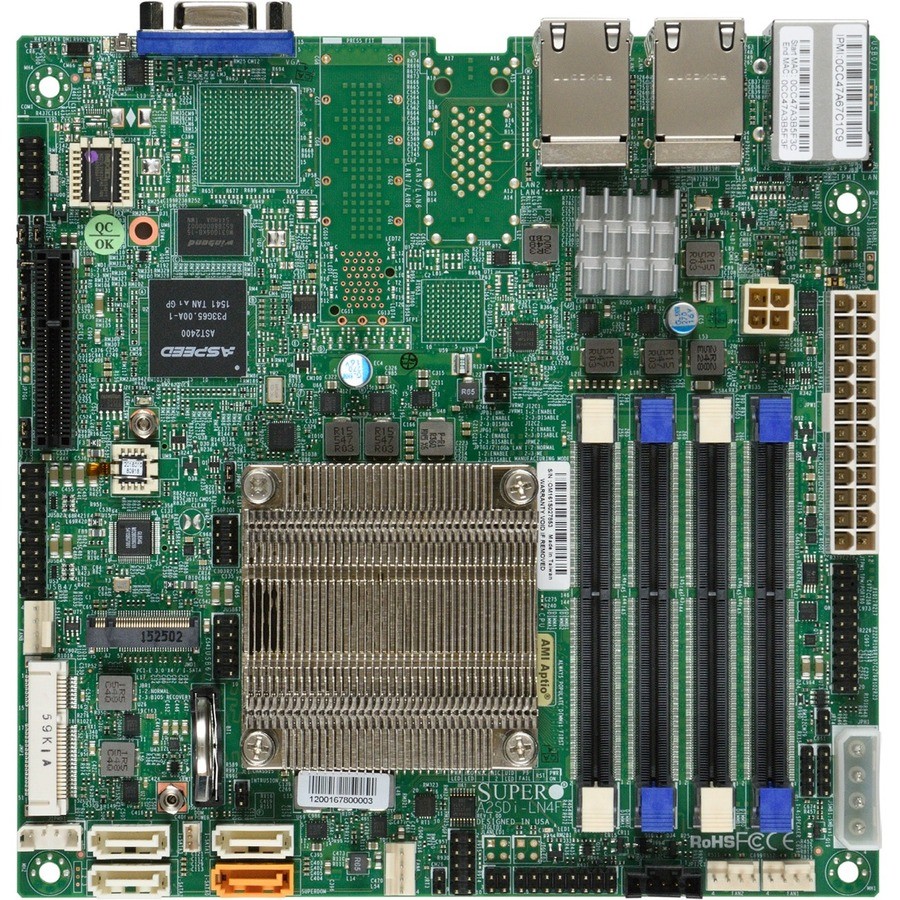 Supermicro A2SDi-LN4F Server Motherboard - Socket BGA-1310 - Mini ITX