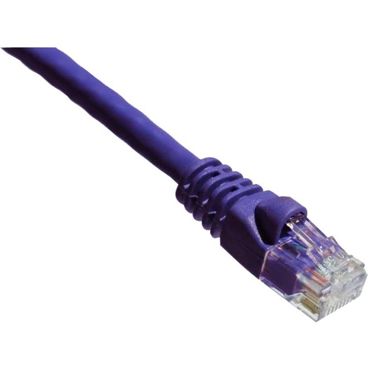 Axiom 7FT CAT6A 650mhz Patch Cable Molded Boot (Purple) - TAA Compliant