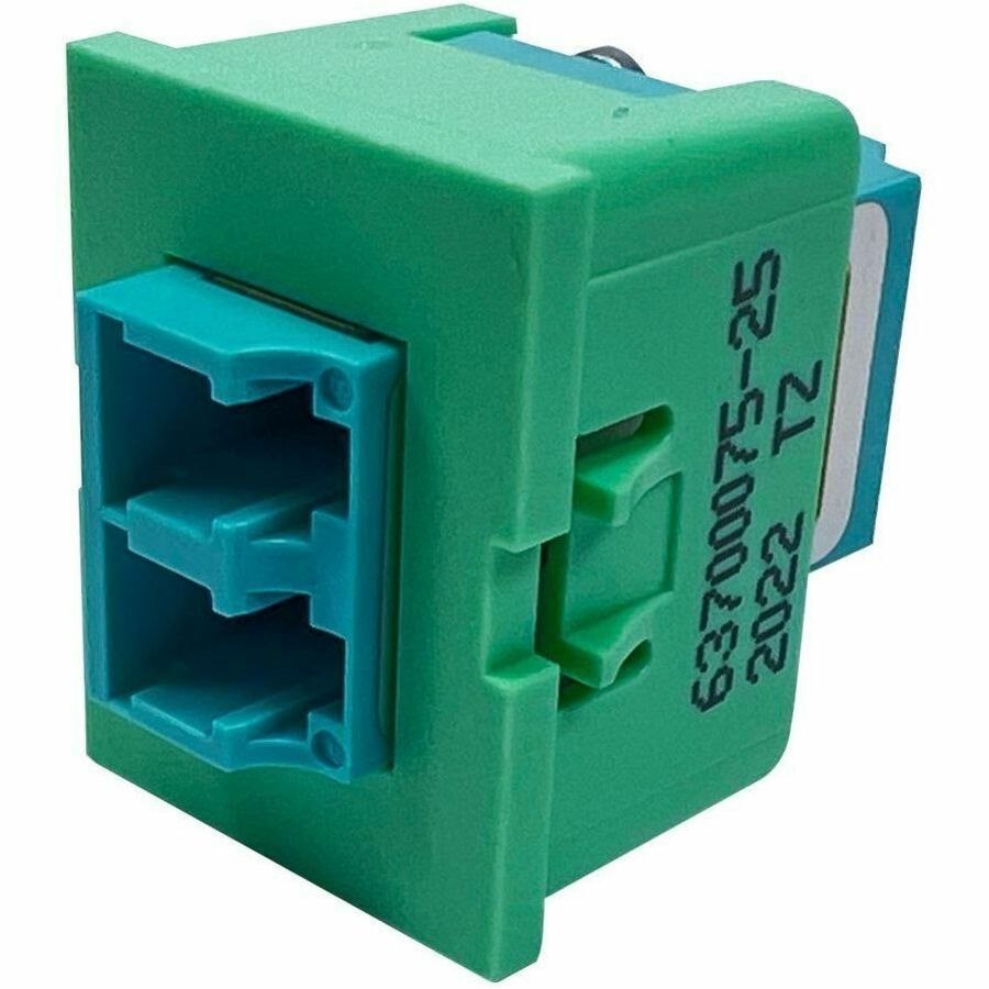 Ortronics TracJack Module, 1-LC Duplex, OM3/4, Aqua adapter, Light Green Housing