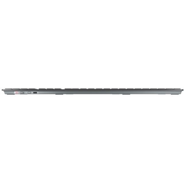CHERRY KW 9100 SLIM Keyboard - Wireless Connectivity - English (UK) - Black, Silver