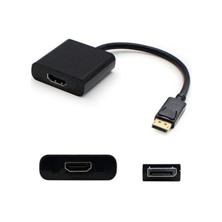 AddOn HP® QX591AV Compatible DisplayPort 1.2 Male to HDMI 1.3 Female Black Adapter Which Requires DP++ For Resolution Up to 2560x1600 (WQXGA)