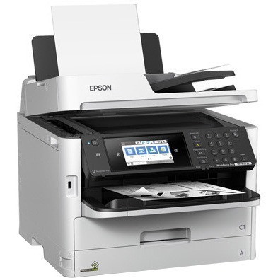 Epson WorkForce Pro WF-M5799 Wireless Inkjet Multifunction Printer-Monochrome-Copier/Fax/Scanner-24 ppm Mono Print-4800x1200 Print-Automatic Duplex Print-250 sheets Input-Color Scanner-1200 Optical Scan-Monochrome Fax-Gigabit Ethernet-Wireless LAN