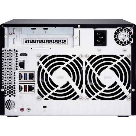 QNAP TVS-672XT-I3-8G 6 x Total Bays SAN/NAS/DAS Storage System - 4 GB Flash Memory Capacity - Intel Core i3 i3-8100T Quad-core (4 Core) 3.10 GHz - 8 GB RAM - DDR4 SDRAM Tower