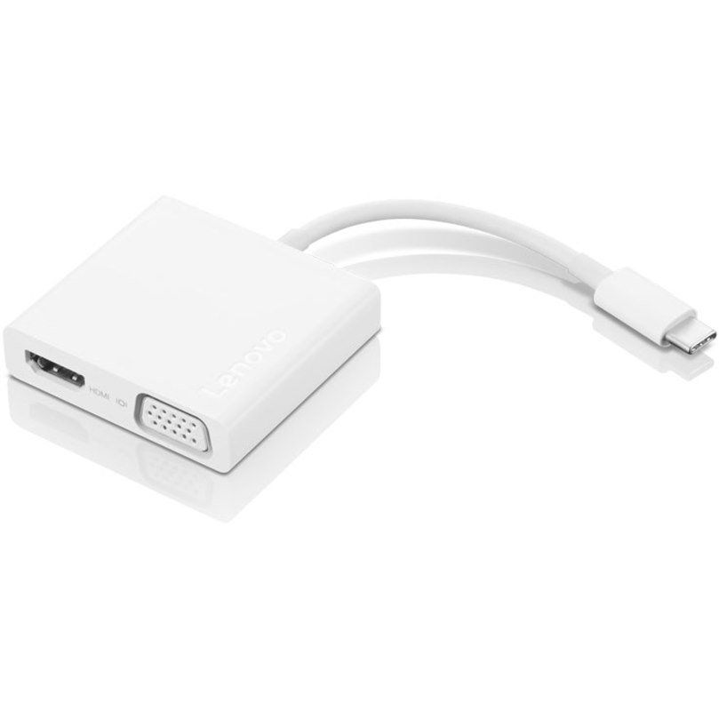 Lenovo USB-C 3-in-1 Travel Hub, 4K HDMI, VGA, USB 3.0, Simple Plug and Play