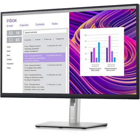 DELL SOURCING - NEW P2723DE 27" Class WQHD LED Monitor - 16:9 - Black, Silver