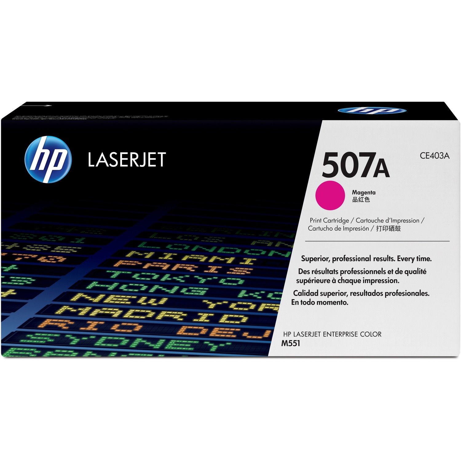 HP 507A (CE403AG) Original Laser Toner Cartridge - Single Pack - Magenta - 1 Each