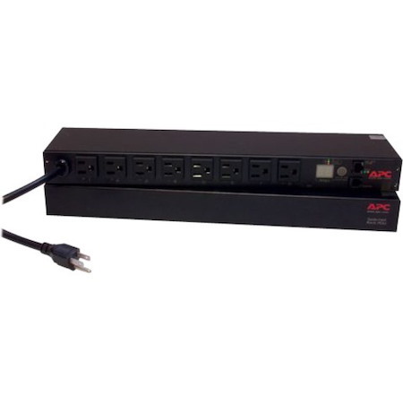APC NetShelter Switched Rack PDU, 1U, 1.4kW, 120V, 15A, 8 NEMA 5-15R outlet