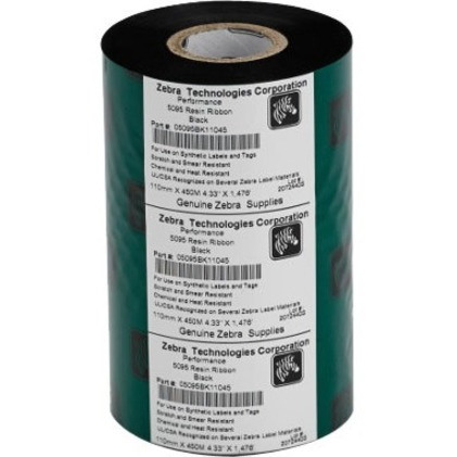 Zebra 05095BK13145 Thermal Transfer Ribbon - Black - 6 Pack