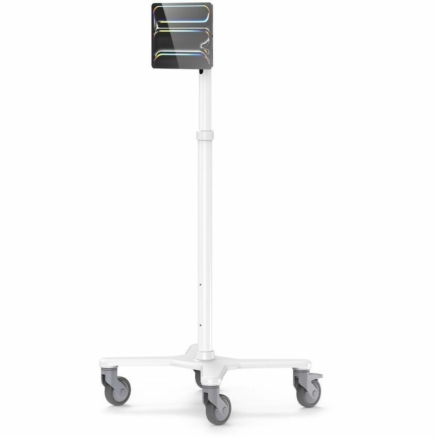 Compulocks Universal Invisible Mount Medical Rolling Cart Extended White