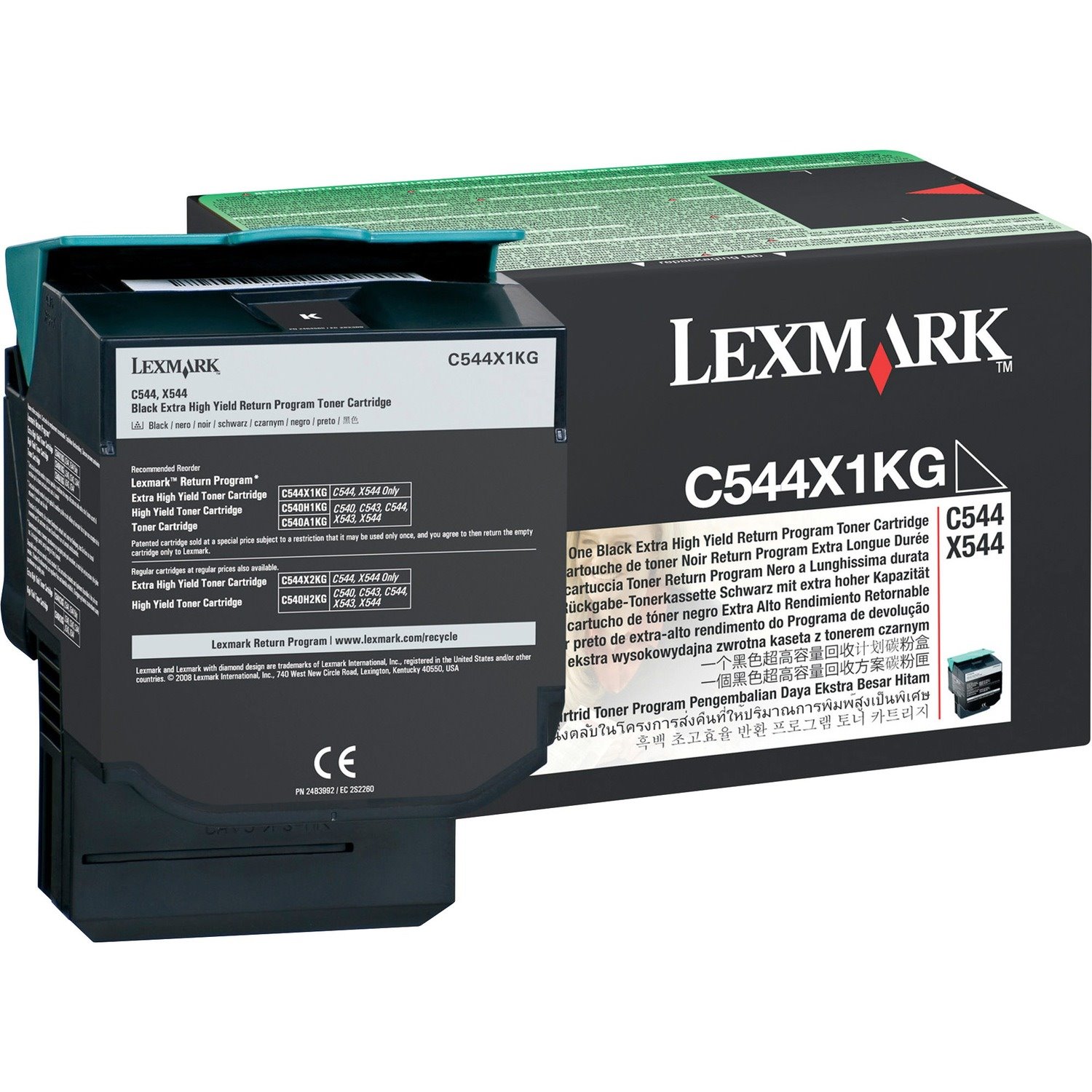 Lexmark C544X1KG Original Laser Toner Cartridge - Black Pack