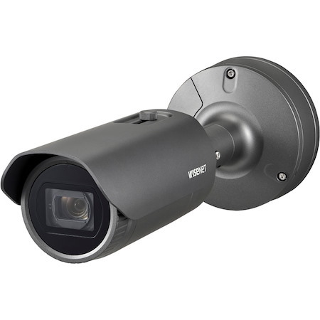 Wisenet XNO-6120R 2 Megapixel Indoor/Outdoor Full HD Network Camera - Color - Bullet - Dark Gray