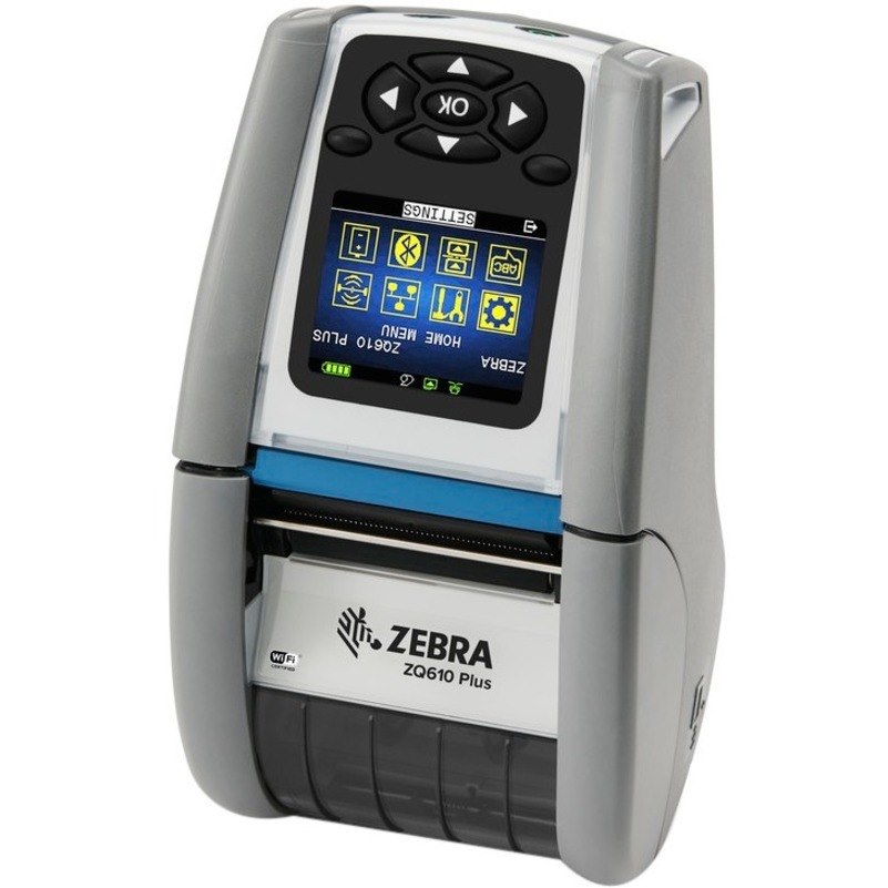 Zebra ZQ610 Plus-HC Desktop, Industrial, Mobile Direct Thermal Printer - Monochrome - Label/Receipt Print - Bluetooth - Near Field Communication (NFC)