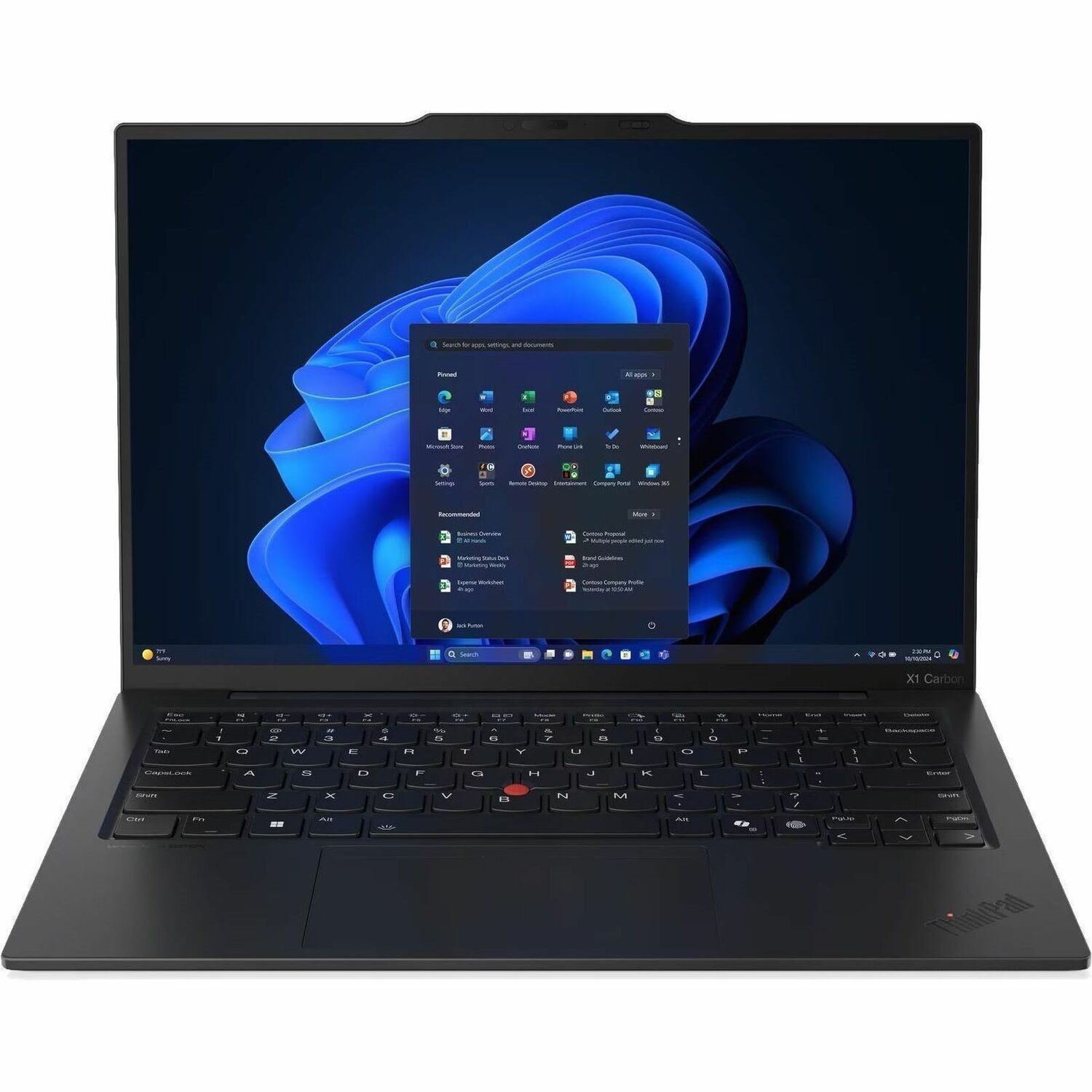 Lenovo ThinkPad X1 Carbon Gen 13 21NX00FUCA 14" Touchscreen Notebook - WUXGA - Intel Core Ultra 7 2nd Gen 255U - Intel Evo Platform - 16 GB - 512 GB SSD - Canadian French Keyboard - Black Paint