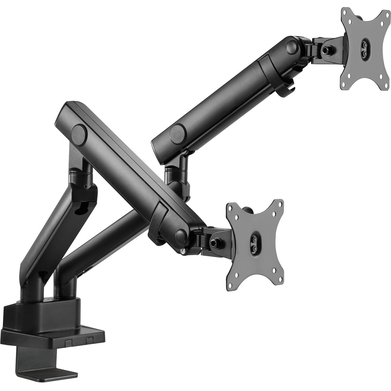 SIIG Aluminum Mechanical Spring Dual Monitor Mount - 17" to 32 - 17.6 lbs - Top Mounting